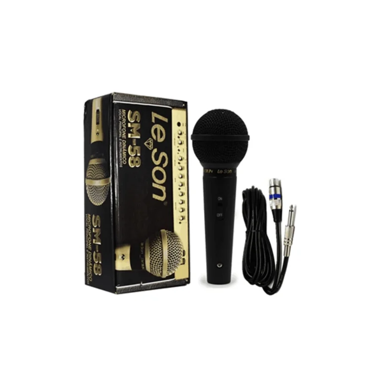 Microfone Profissional Sm58 P4 Bk Preto Fosco Leson Oderço