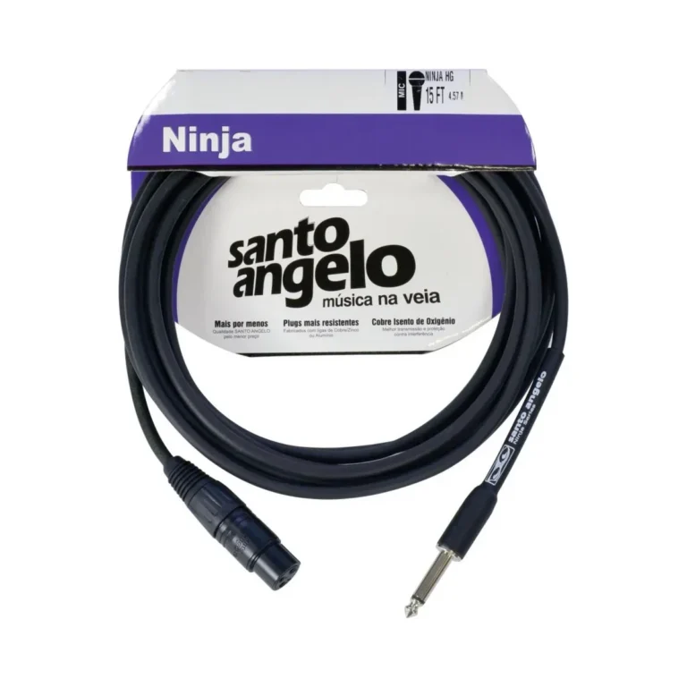 Cabo de Microf. Ninja Hg 0,20 mm P10/XLR Fêmea 15Ft 4,57M Pt