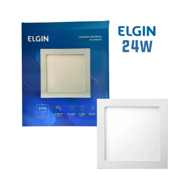 Luminária Embutir 24W 6500K Quadrado