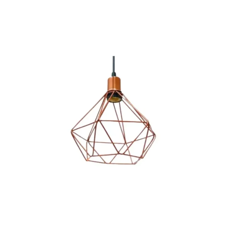 Pendente Aramado Diamante Cobre e - 27 Lumanti