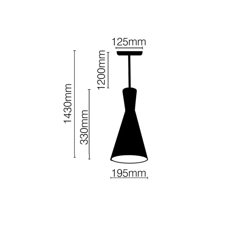 Pendente Alumínio Cone Tom Dixon Branco C/ Cobre e - 27 Lumant