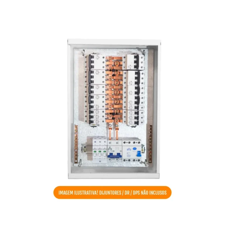 Quadro 28 Disj DIN + 8 Dr 100A Trifasico Embutir Moratori