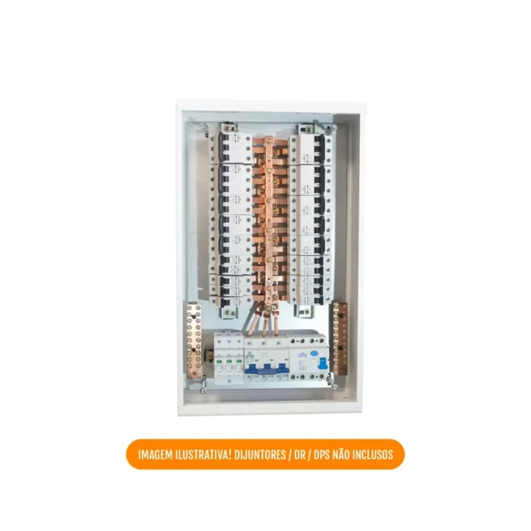 Quadro 30 Disj DIN + 8 Dr 100A Trifasico Sobrepor Moratori