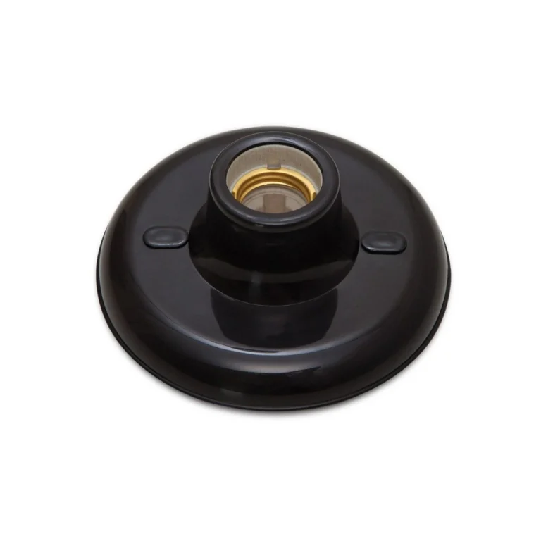 Plafon C/Soquete Porcelana Tech Inside - Preta Interneed