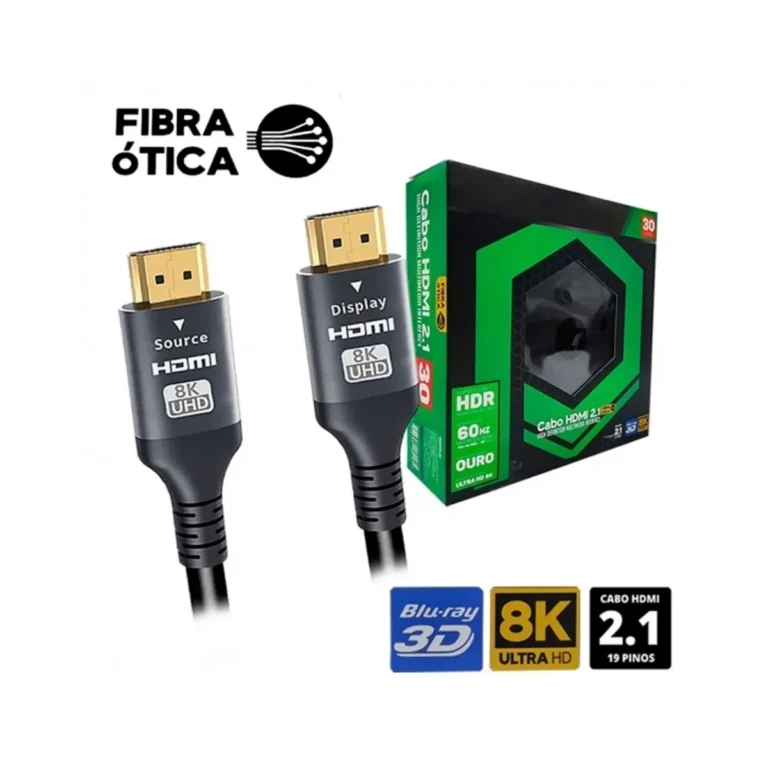 Cabo HDMI Fibra Optica 2.1V 8K, 4K 30 M MXT