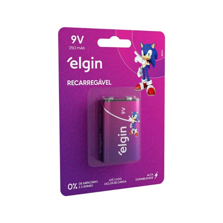 9V - Bateria Recarregavel Elgin