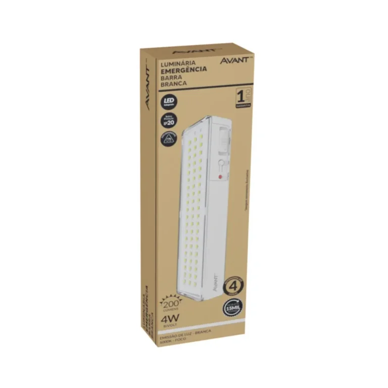 Luminária - Emergencia - Barra - 4W 60Leds Avant