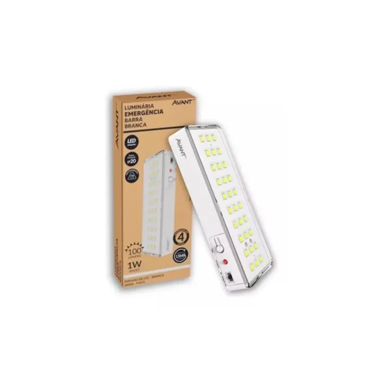 Luminária - Emergencia - Barra - Plug - 2W 30Leds Avant