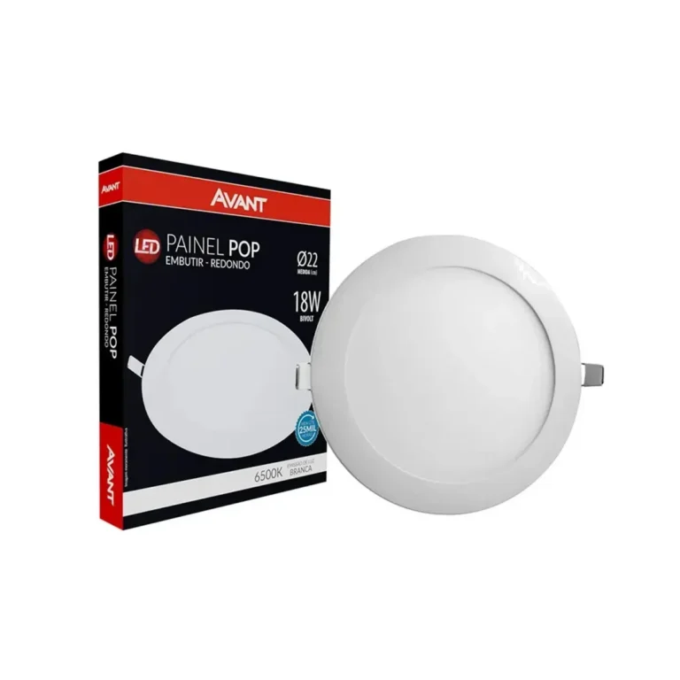 Luminária Embutir Slim Redondo 18W 6500K Avant
