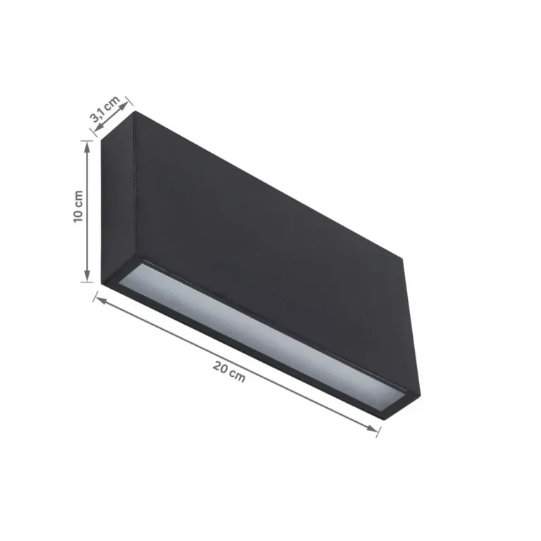 Arandela Cube Slim 8W 3000K Preta Gaya