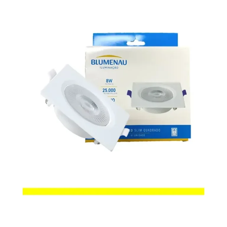 Spot Slim LED Emb Quad 8W 3.000K - Branco Blumenau