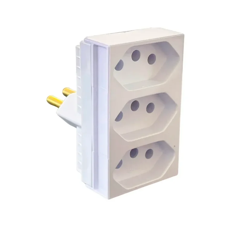 Pino Adaptador Tres Saidas Monobloco 2P+T 20A Ilumi