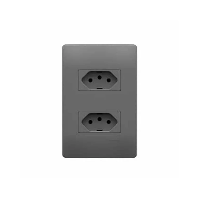 2 Tomadas Onix 2P+T Distanciadas 20A/250V com Placa Fame
