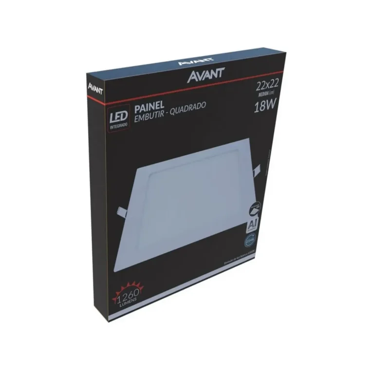Luminária Embutir Quadrada 18W 4K Avant