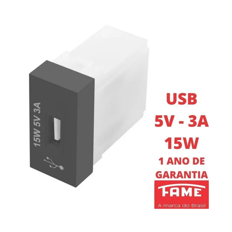 Tomada Modulo USB Bivolt 15W 5V 3A