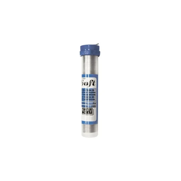 Solda Azul Fina T.25Gr 1,0 mm C/Resina em Tubete Solda Soft