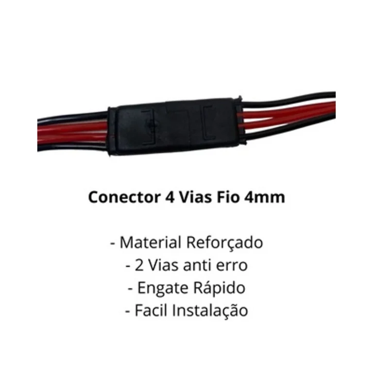 Chicote 4 Vias Injetado Fio 4,00 mm Permak