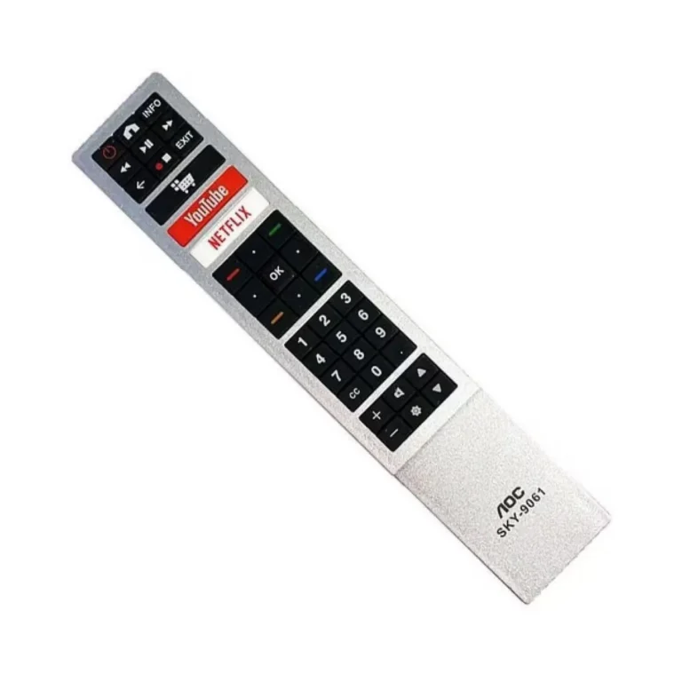 Controle TV AOC Prata
