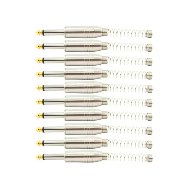Plug P10 Mono de Metal com Mola Espiral - Dourada MXT