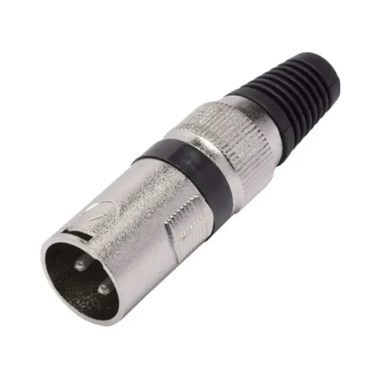 Plug XLR Cannon Macho de Metal Niquel MXT