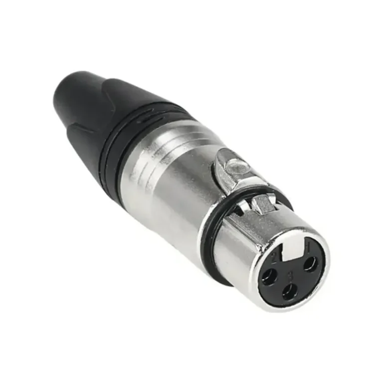 Plug XLR Cannon Fêmea de Metal Niquel MXT