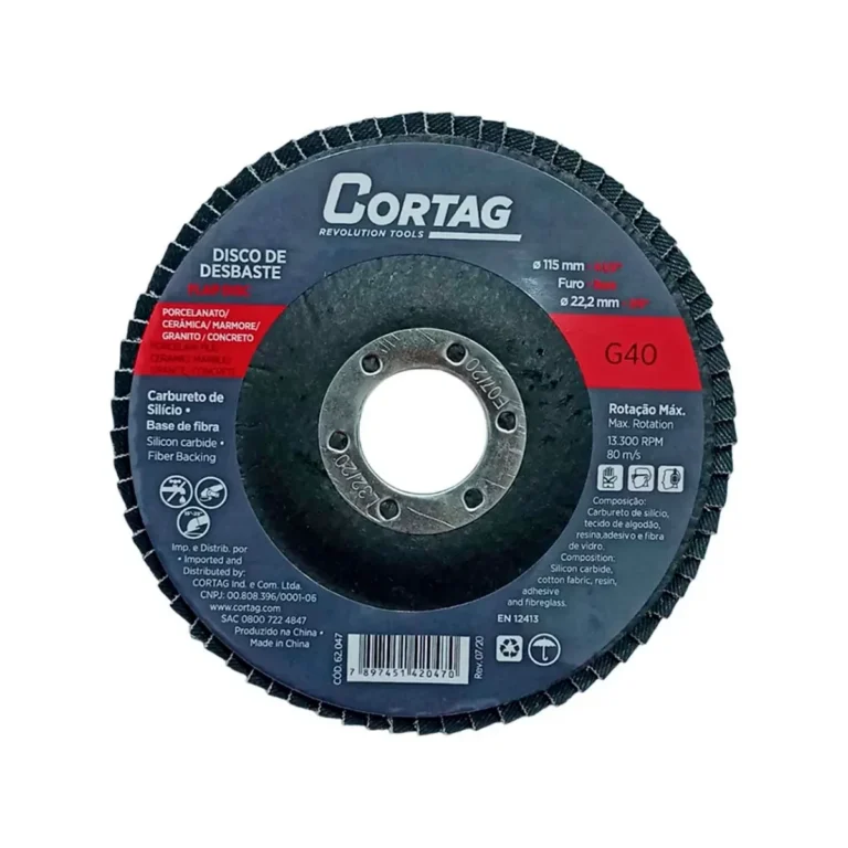 Disco de Desbaste Flap 4.1/2" - 115 mm Oz - Bf G40 Cortag