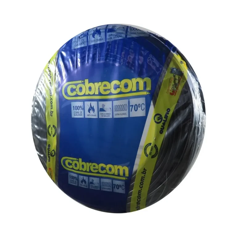 Cabo Flex. 2,5 mm² Preto Cobrecom Rolo 100Mt