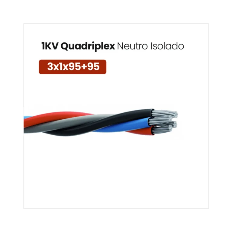 Cabo Quadruplex 1Kv 3 x 95 mm + 1 x 70 mm Neutro Isolado Azul CMR