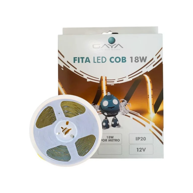 Fita Cob 18W/M 2700K 12V 1800 Lumens por Metro Gaya