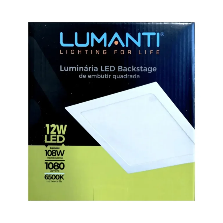 Luminária Embutir Quadrada LED 12W 6500K Lumanti