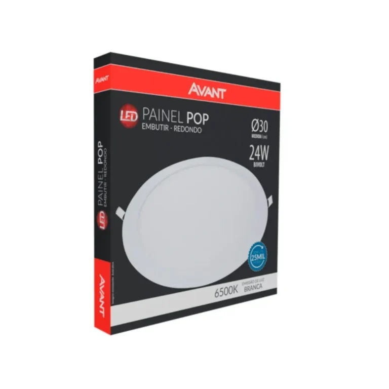 Luminária Emb Redonda 6500K - 24W Avant