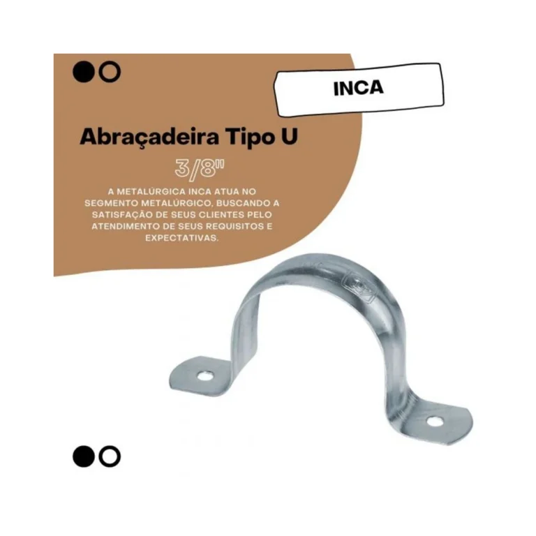 Abraçadeira Zin Tip U 1/2 Inca