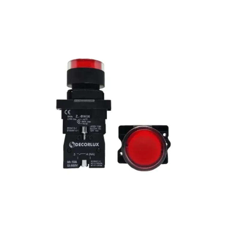 Botao de Comando Tipo Impulso Iluminado Bi3257 Decorlux