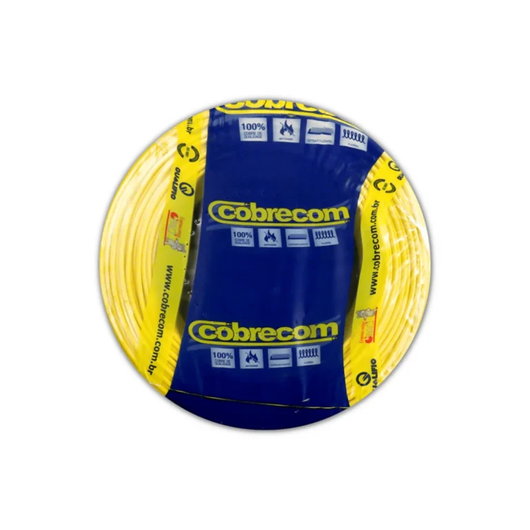 Cabinho Flexível 750V 4,0 mm² Amarelo Cobrecom
