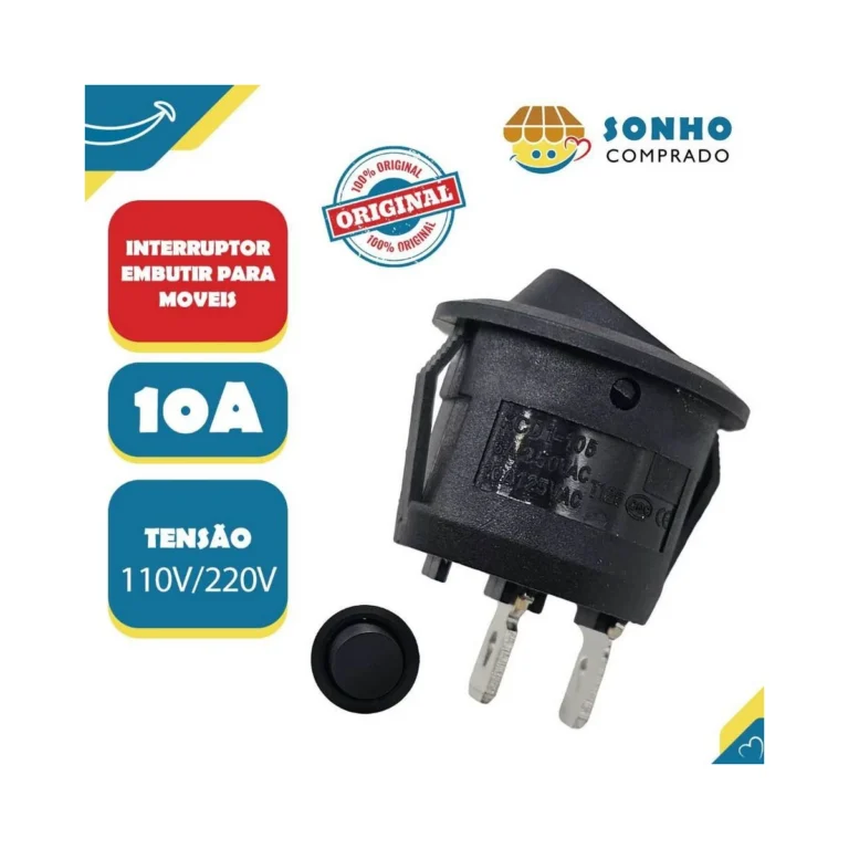 Chave Tic Tac Embutir para Moveis Preto Interneed