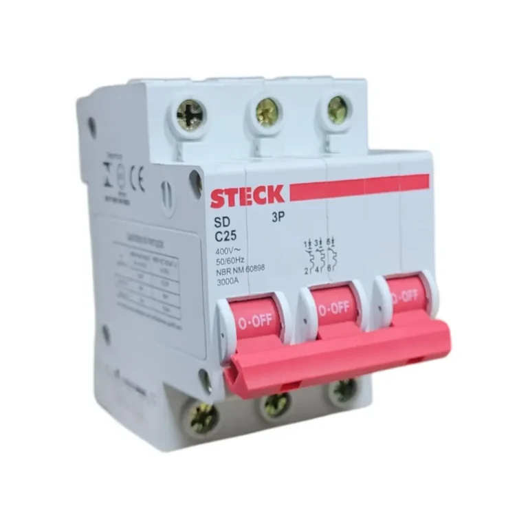 Disjuntor Serie Sd63 25A 3P Curva C 3Ka Steck