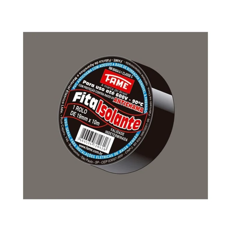 Fita Isolante 19 mm x 10Mt Fame Ug Preta