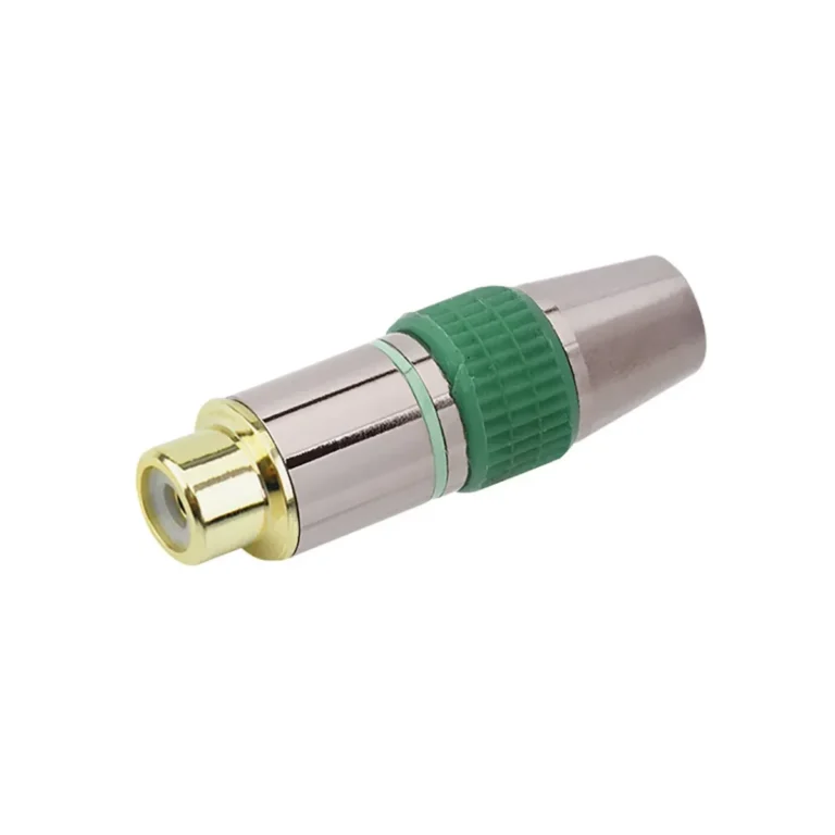 Jack RCA Grafite - 6 mm Ponta Gold - Verde