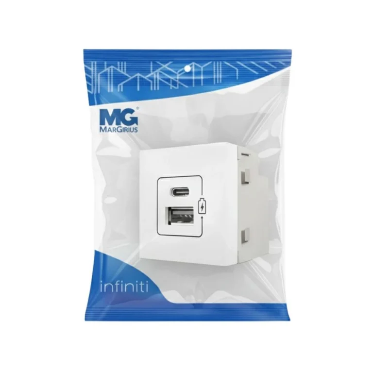 Modulo Tomada Dupla Carregador USB - Tipo C 2A Infiniti Margirus