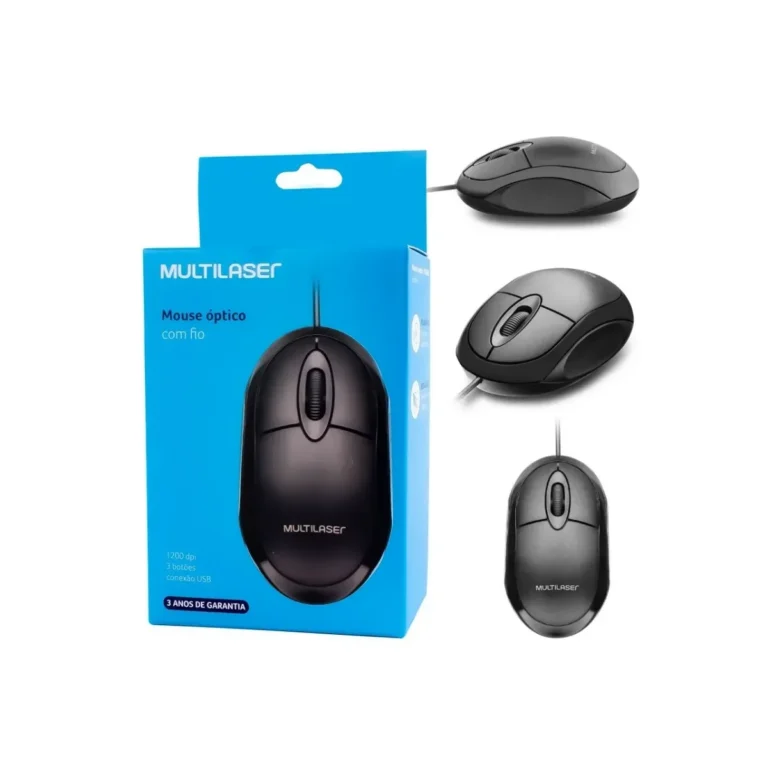 Mouse com Fio Classic 1200Dpi Mo300 Preto Multilaser
