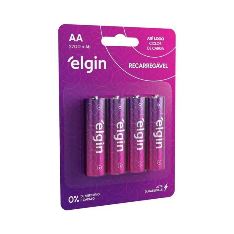 Pilha Recarreg.Elgin Aa - 2700 com 4 Elgin