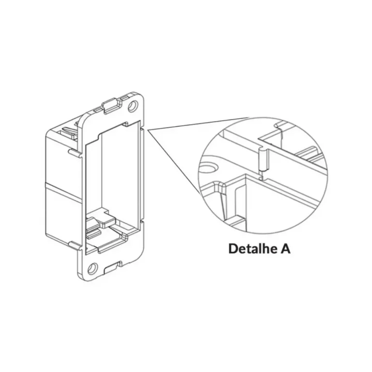 Placa 1 Modulo C/ Suporte Pt Moveis Retangular Ilumi