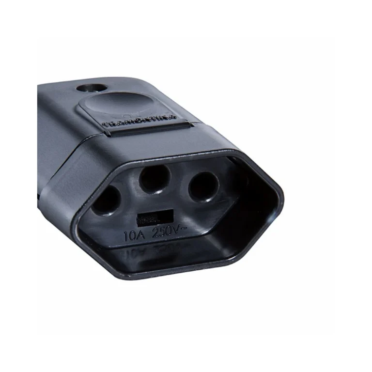 Plug Fêmea 2P+T 10A/250V Pr/Br Tramontina