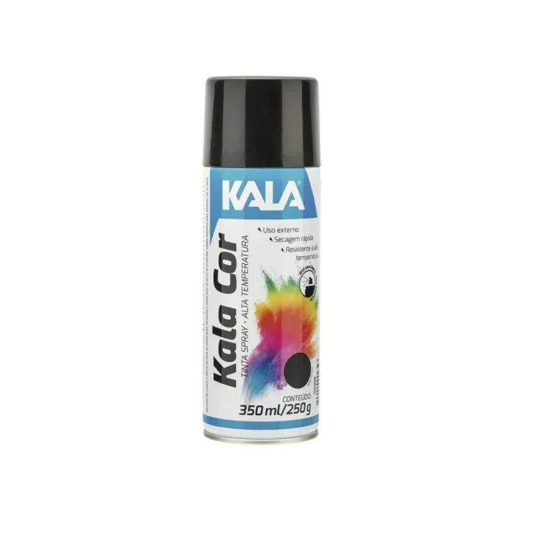 Tinta Spray Preto Fosco 350Ml Kala