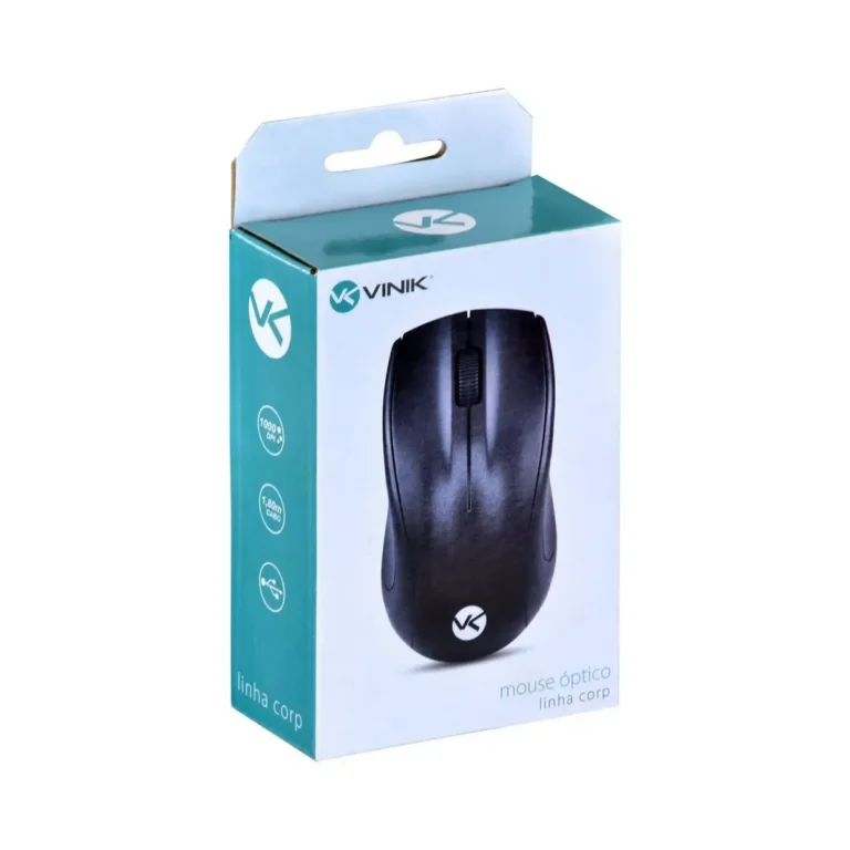 Mouse USB Corp 1000 Dpi Cabo 1.8M - Vinik - Cm100