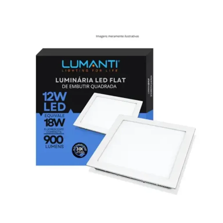 Luminária Embutir Quadrada Backlight Lumanti