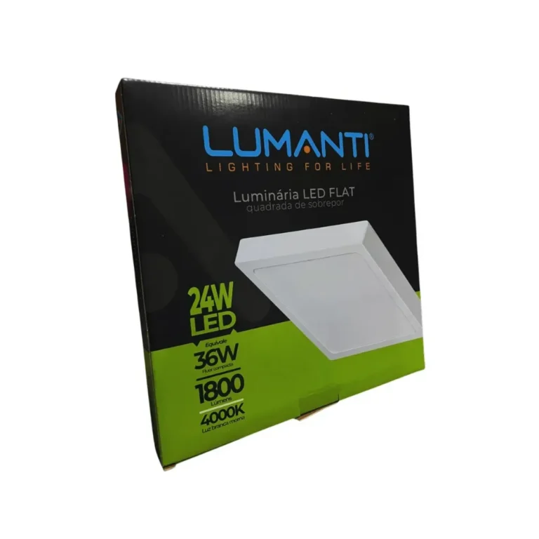 Luminária Sobrepor Quadrada Lumanti