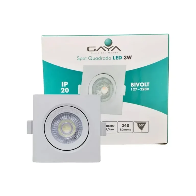 Spot Bivolt Quadrado Gaya